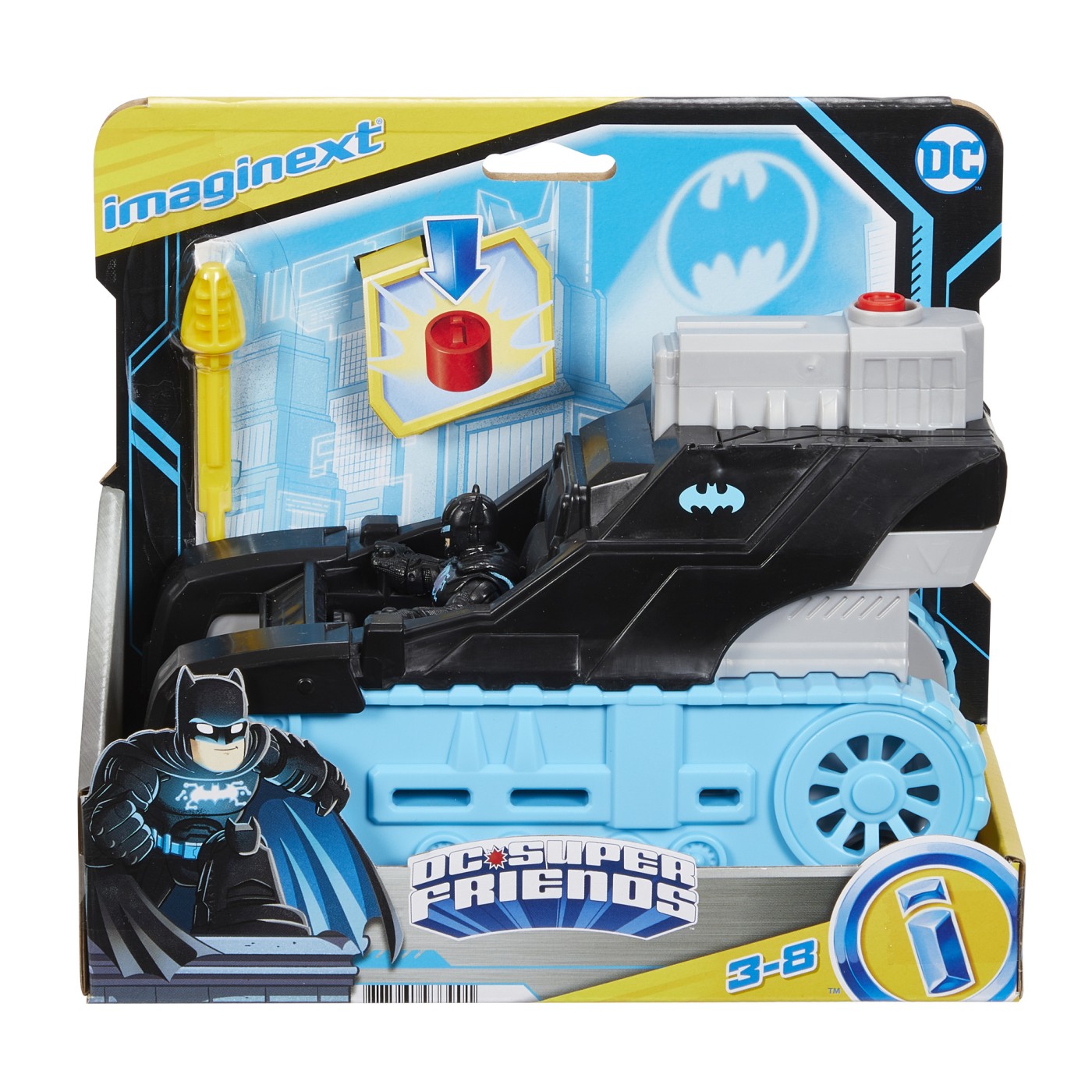 Jucării și jocuri - FISHER PRICE IMAGINEXT DC SUPER FRIENDS VEHICUL CU FIGURINA BAT-TECH