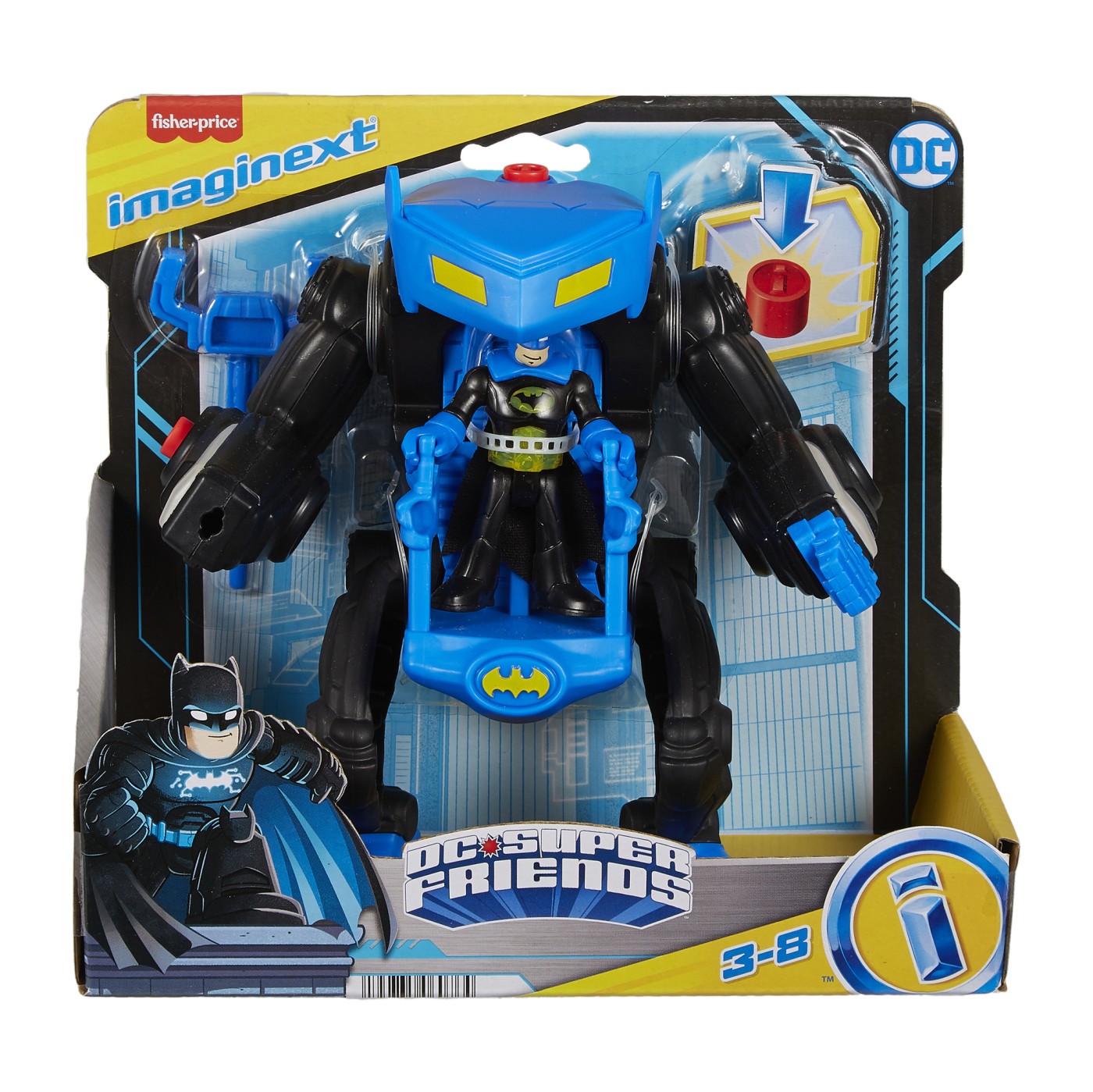 Jucării și jocuri - FISHER PRICE IMAGINEXT DC SUPER FRIENDS VEHICUL CU FIGURINA BATMAN