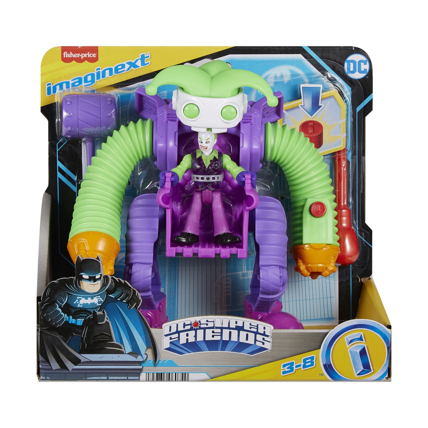Jucării și jocuri - FISHER PRICE IMAGINEXT DC SUPER FRIENDS VEHICUL CU FIGURINA JOKER