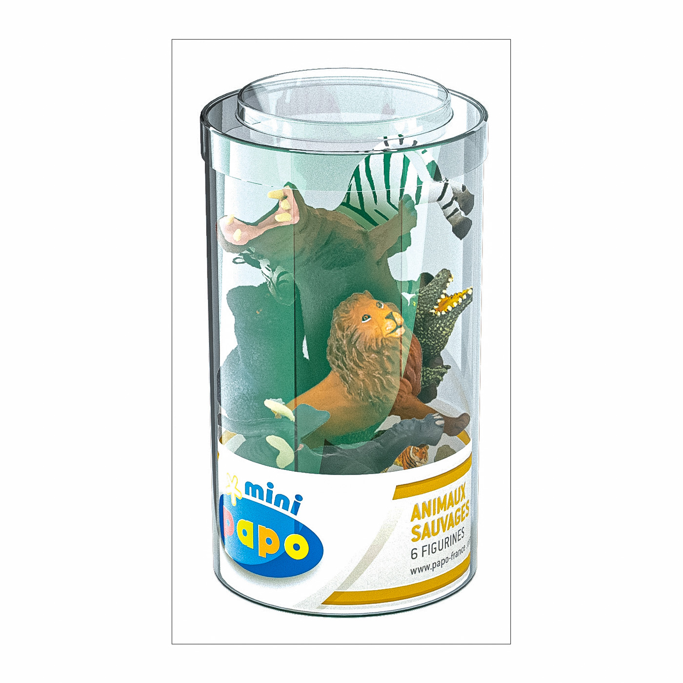 Jucării și jocuri - PAPO FIGURINA SET 6 MINI ANIMALE SALBATICE