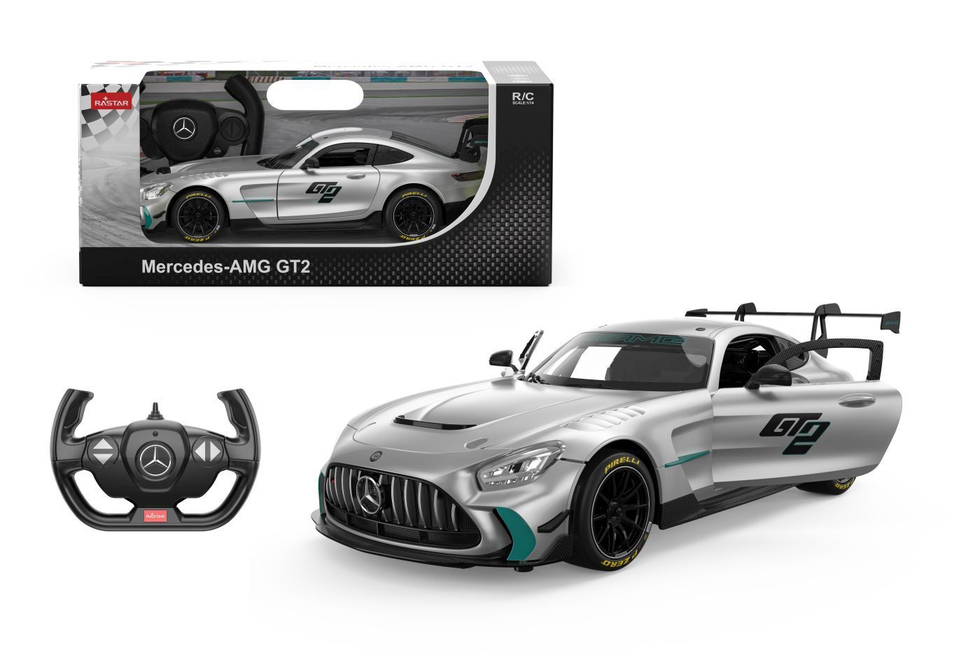 Jucării și jocuri - MASINA CU TELECOMANDA MERCEDES AMG GT2 SCARA 1 LA 14