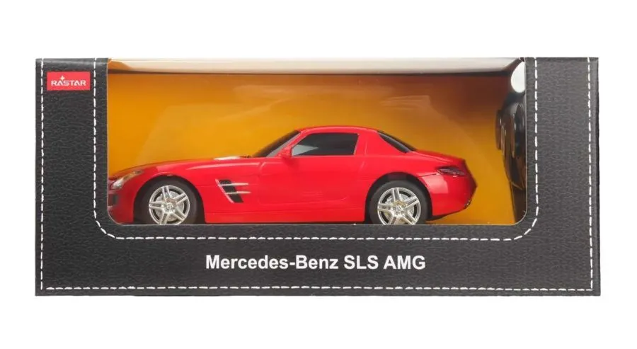 Mașinuțe și pistoale - MASINA CU TELECOMANDA MERCEDES-BENZ SLS AMG ROSU SCARA 1 LA 24