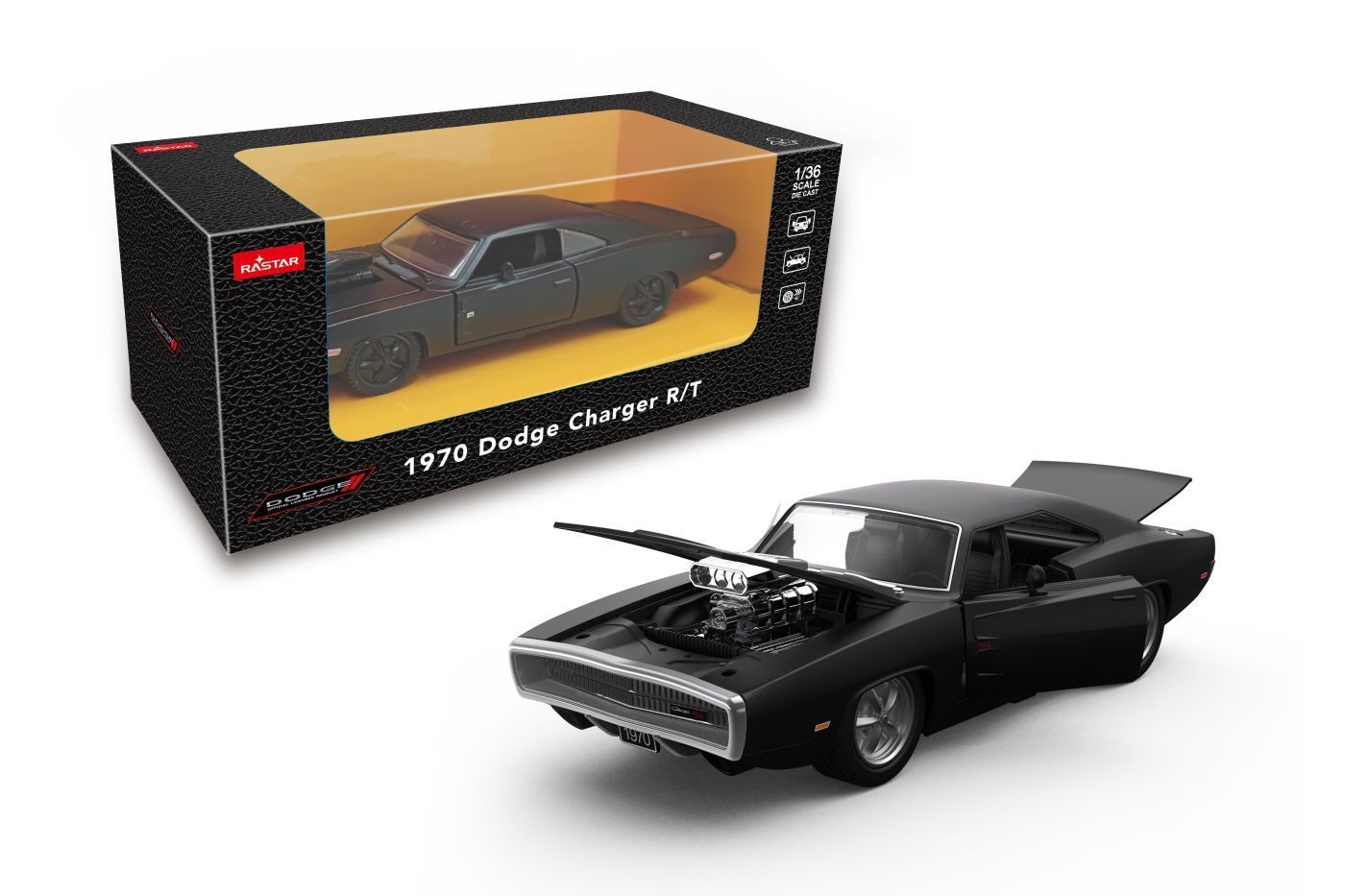 Jucării și jocuri - MASINUTA METALICA DODGE CHARGER R/T 1970 SCARA 1 LA 36