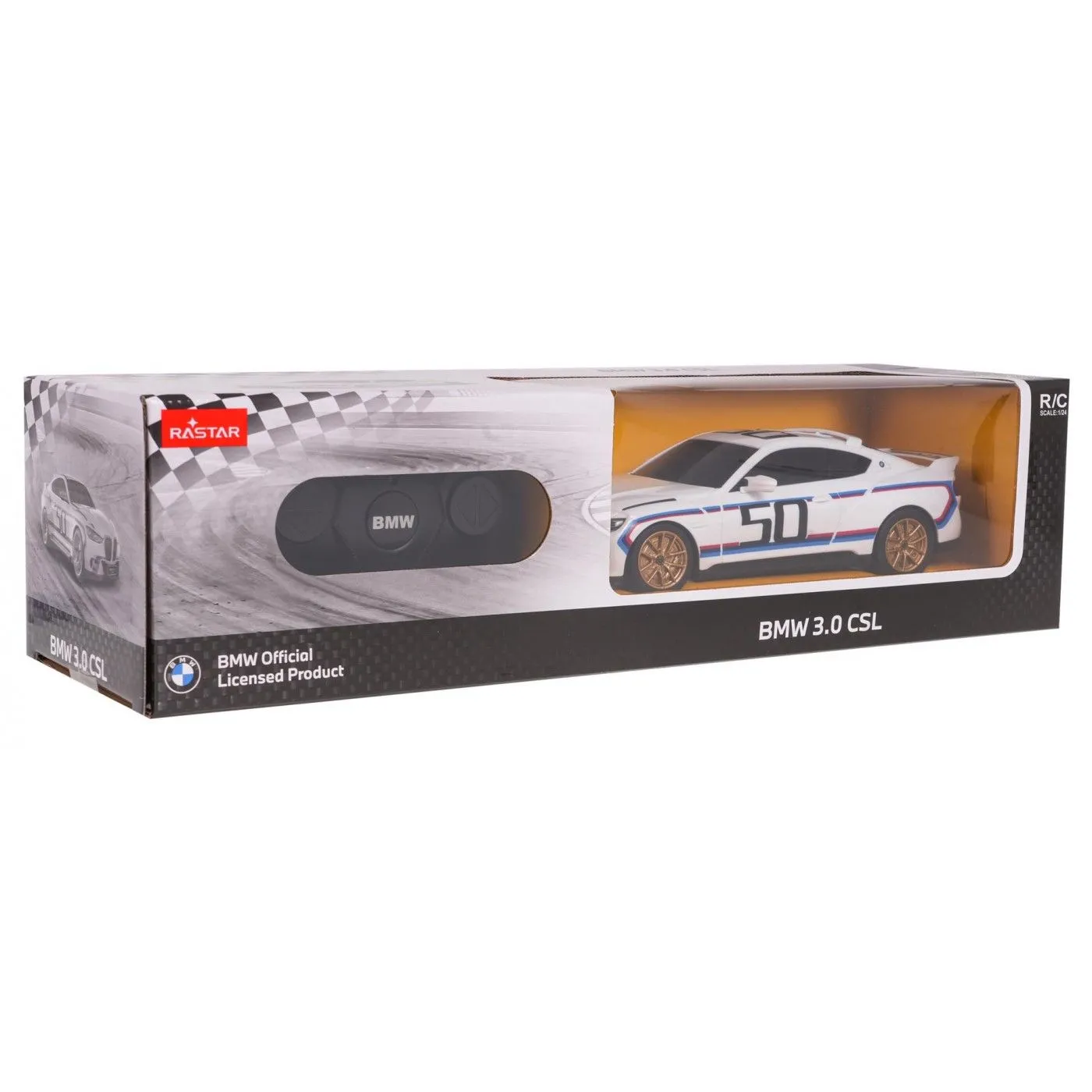 Mașinuțe și pistoale - MASINA CU TELECOMANDA BMW 3.0 CSL SCARA 1 LA 24