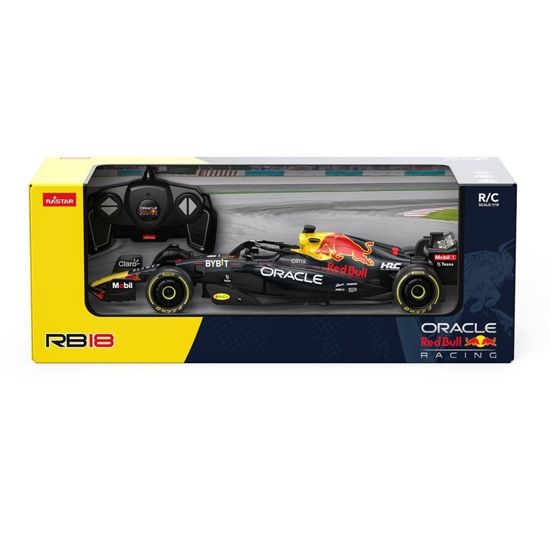 Masinuțe cu telecomandă - MASINA CU TELECOMANDA ORACLE RED BULL RACING RB18 CU SCARA 1 LA 18
