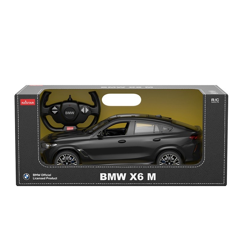 Masinuțe cu telecomandă - MASINA CU TELECOMANDA BMW X6 M NEGRU SCARA 1 LA 14