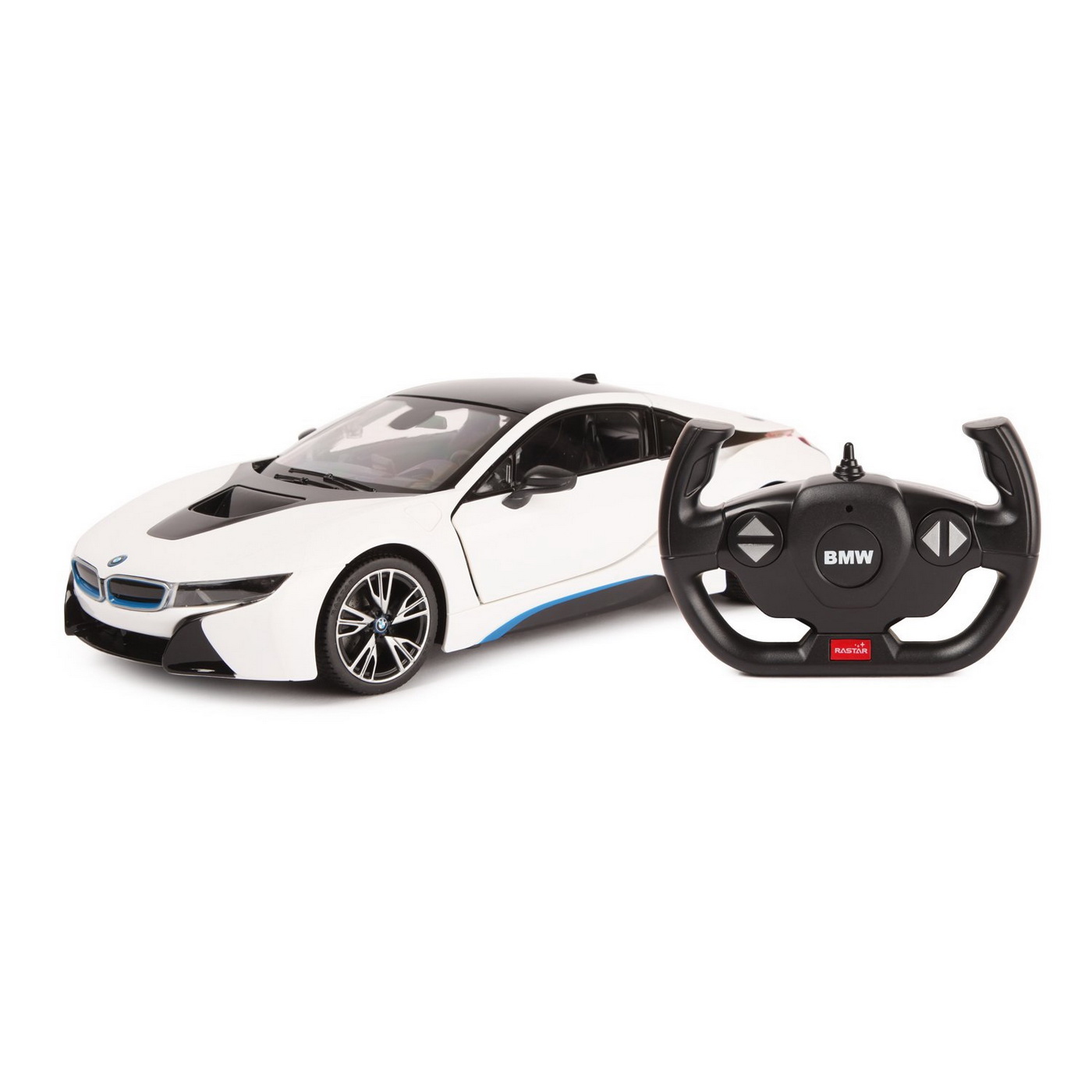 Masinuțe cu telecomandă - MASINA CU TELECOMANDA BMW I8 ALB SCARA 1 LA 14