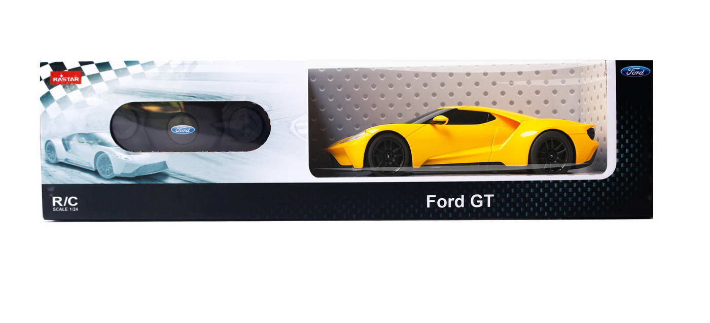 Jucării și jocuri - MASINA CU TELECOMANDA FORD GT GALBEN SCARA 1 LA 24