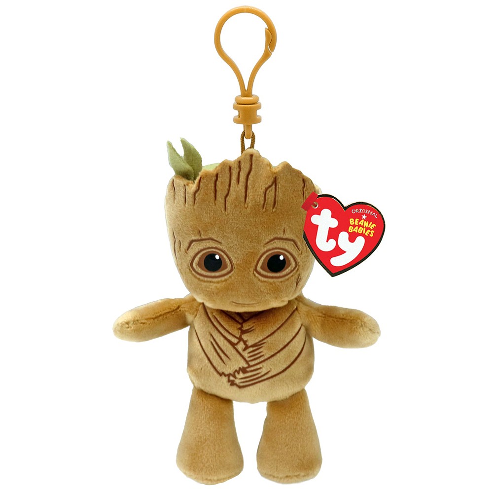 Jucării și jocuri - PLUS BRELOC TY 8.5CM BEANIE BABIES MARVEL GROOT