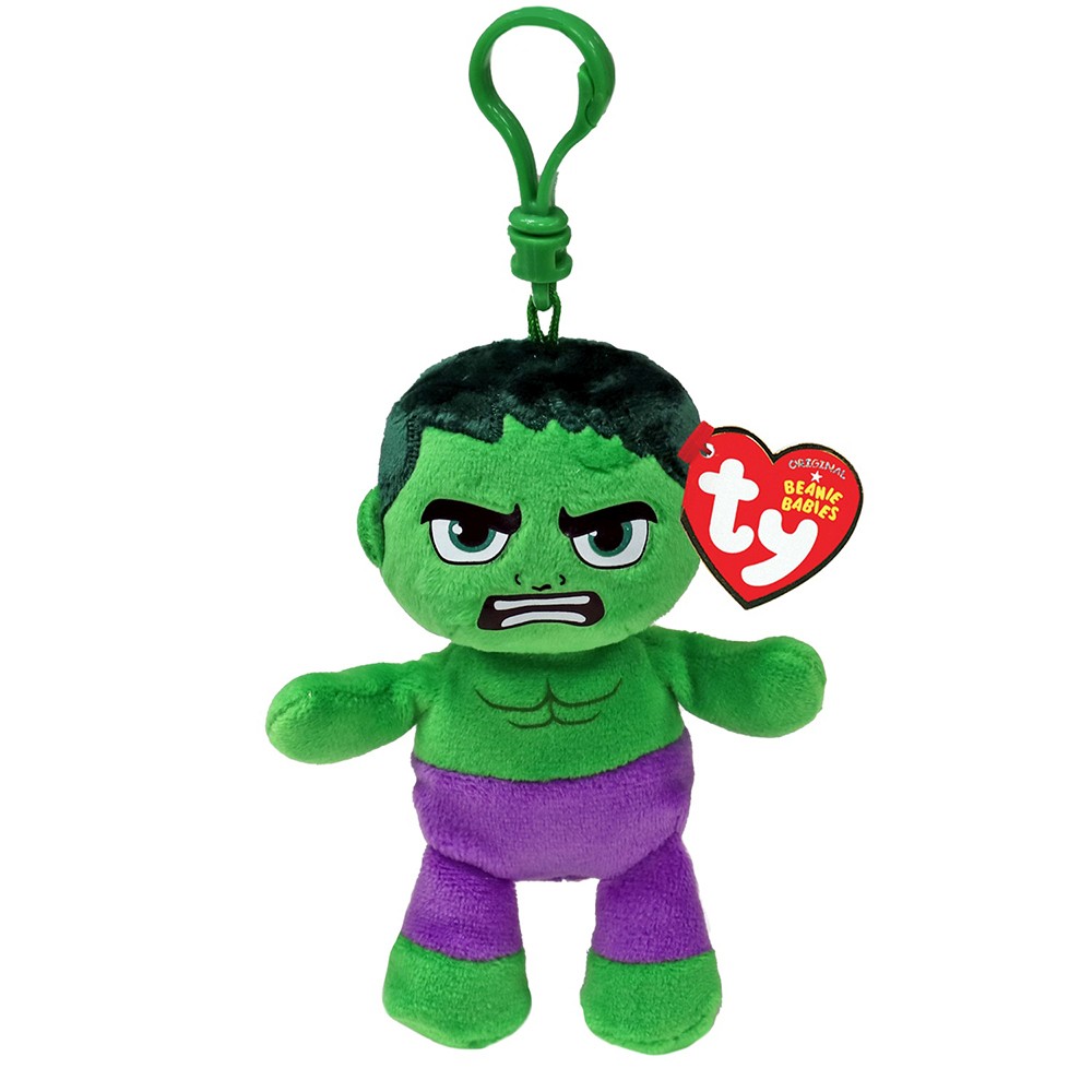 Jucării și jocuri - PLUS BRELOC TY 8.5CM BEANIE BABIES MARVEL HULK