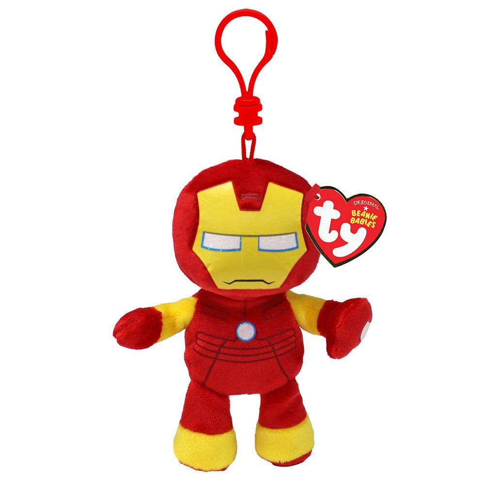 Jucării și jocuri - PLUS BRELOC TY 8.5CM BEANIE BABIES MARVEL IRON MAN