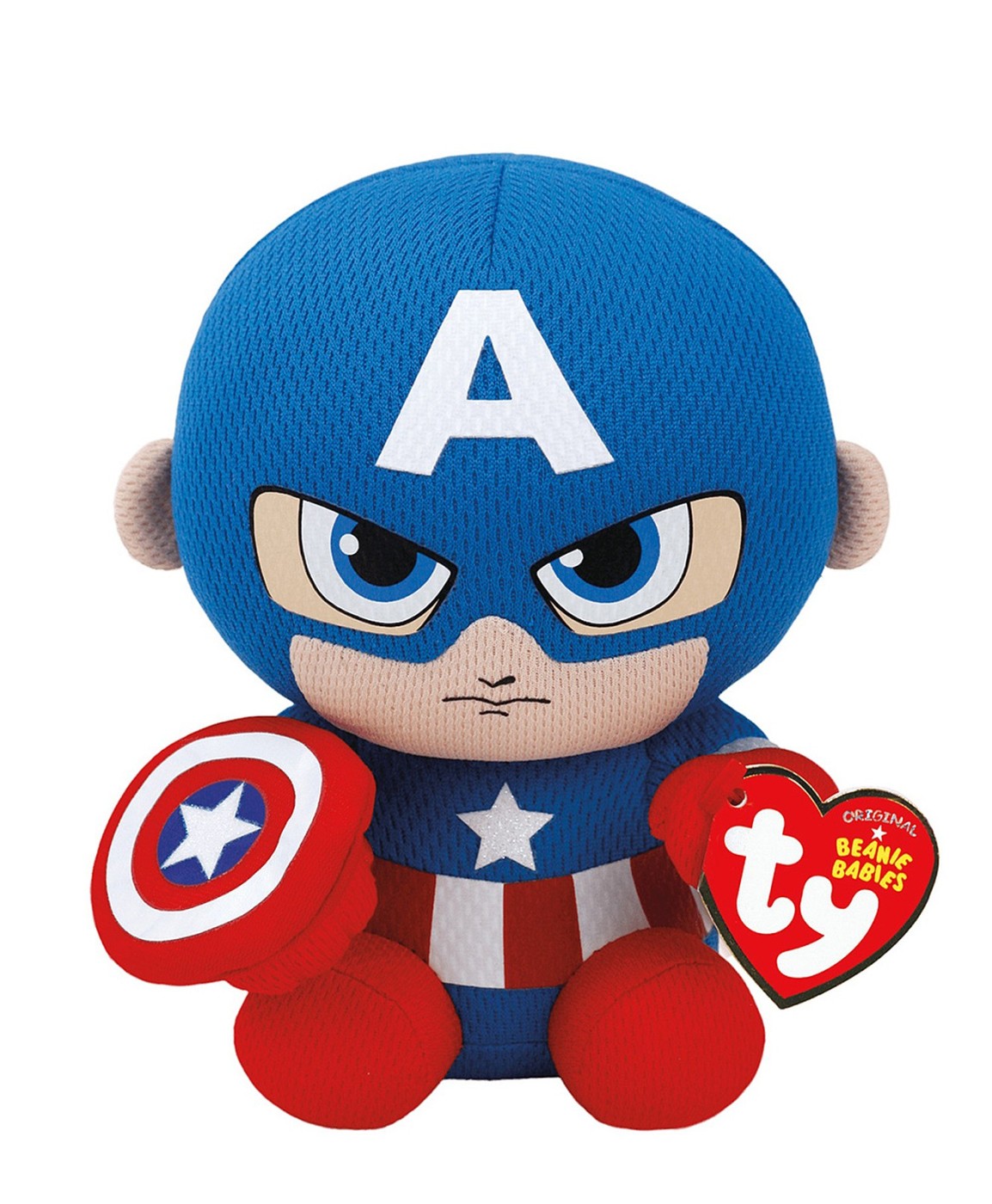 Jucării și jocuri - PLUS TY 15CM BEANIE BABIES MARVEL CAPTAIN AMERICA
