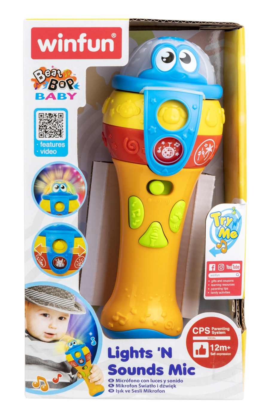 Jucării și articole pentru bebeluși - WINFUN MICROFON CU SUNETE SI LUMINI